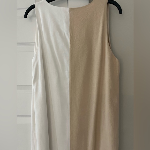 Tuckernuck Pomander Place Sallie Dress • White & Tan • Size M - Picture 5 of 6